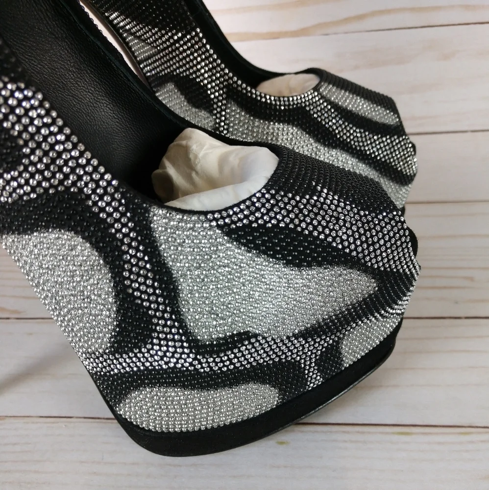 Giuseppe Zanotti Super Sharon Peep Toe Stiletto Platform Pumps EU 37